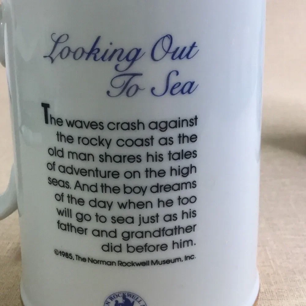 VTG‎ 85s Norman Rockwell Museum Set of 2 Nautical Themed Coffee/Tea Mug